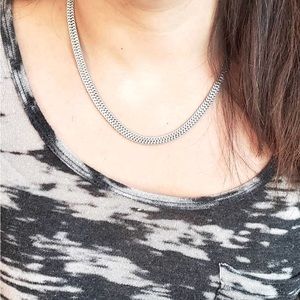 Sterling silver snake chain necklace